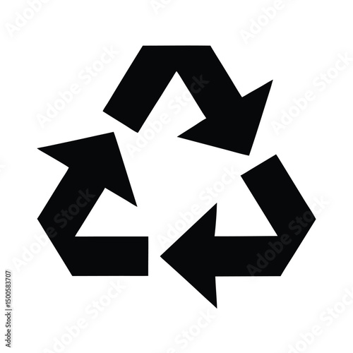 recycling arrows symbol icon vector illustration