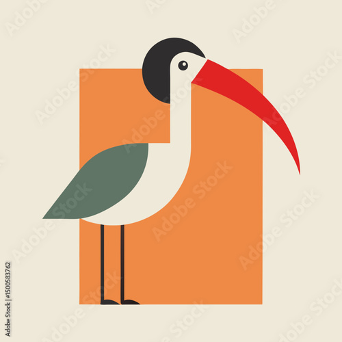stork carrying a baby
