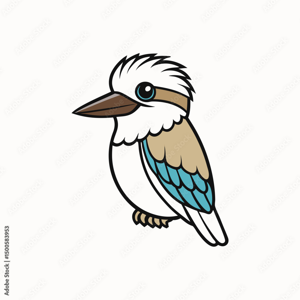 Obraz premium vector illustration of a cartoon bird