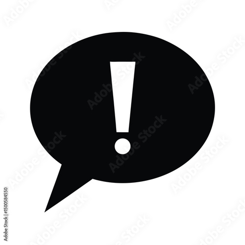 speech bubble with exclamation icon vector illustration