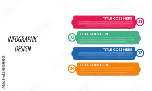 Modern design template for infographic with 4 options or steps. Infographic business concept Can be used for info graphics, flow charts, presentations, web sites, banners.
