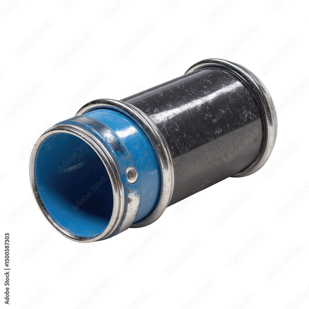 Blue and Black Metal Pipe Coupling, Industrial Blue and Black Metal Pipe Coupling, Industrial