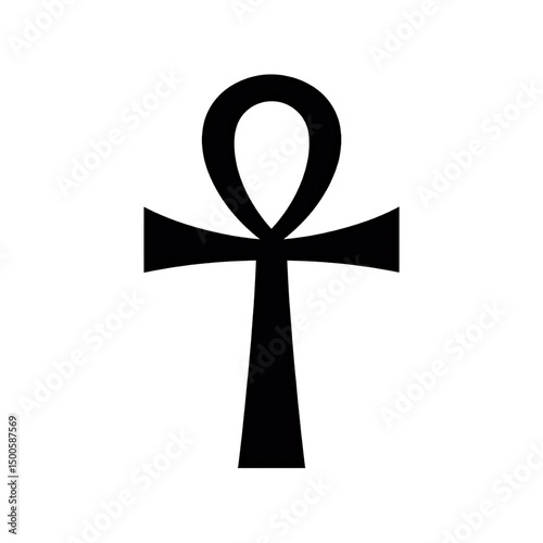 Ankh Symbol Ancient Egyptian Hieroglyph on Olive