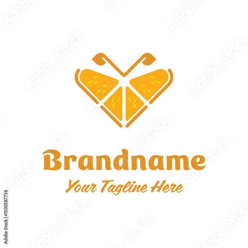 Orange Butterfly Logo, symbolizing freshness, fun, and creativity