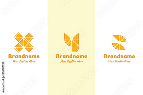 Letter X Y Z Orange Logo, symbolizing freshness, fun, and creativity