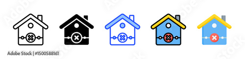 Foreclosure Icon Collection With Multiple Styles