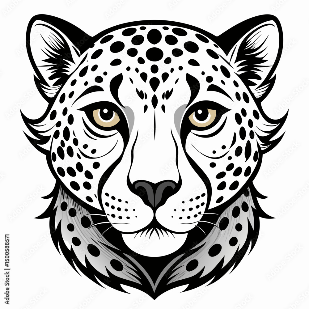 Obraz premium leopard head vector