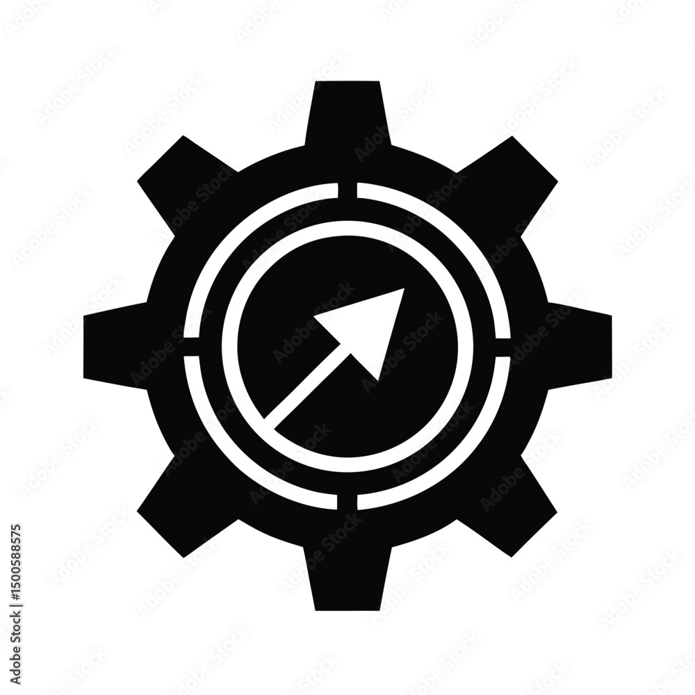 gear arrow process icon vector illustration gear arrow process icon vector illustration
