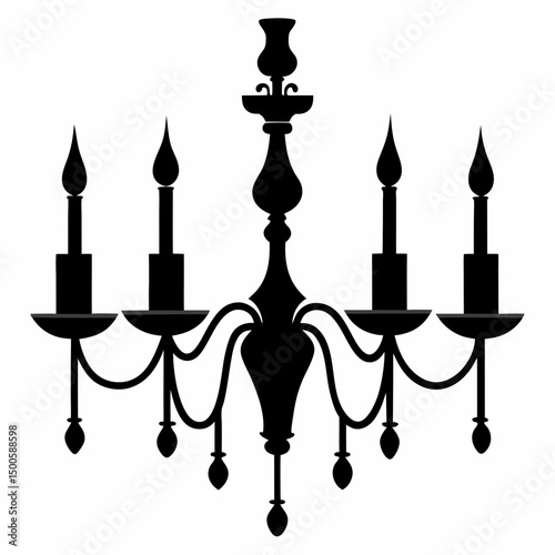 vector illustration of a chandelier