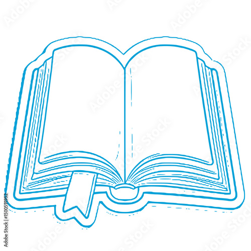 open book vector illustration