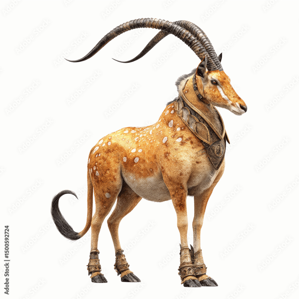 Fototapeta premium Majestic Mythical Antelope with Ornate Harness -