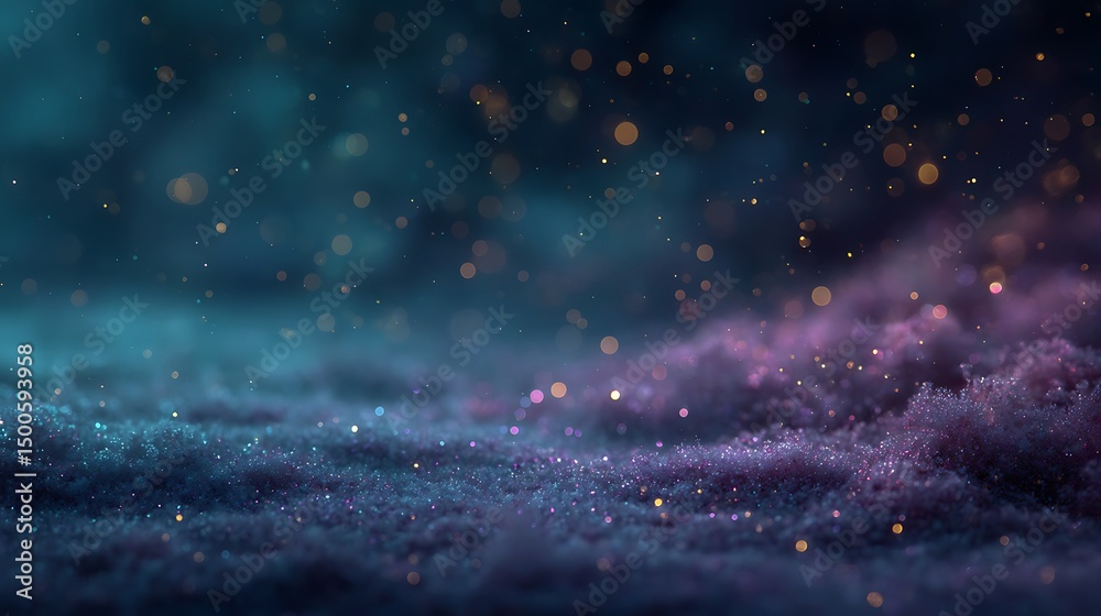 Naklejka premium Abstract blue and purple bokeh backdrop with