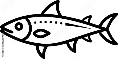 vector illustration of a Mackerel fish