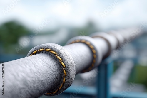 Industrial Pipeline Close up  Metal Tube  Refinery  Energy  Texture  Pipes  Connections  D