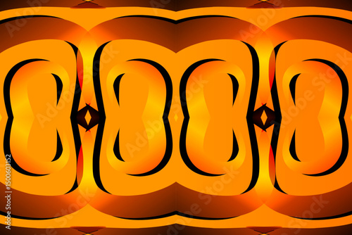 Beautiful glow colour caleidoscope gradient flower line art pattern wallpaper of indonesian traditional abstract batik ethnic dayak ornament for commercial ads