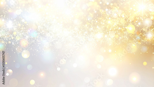 ゴールドのキラキラの光の背景
