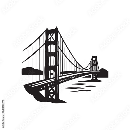 golden gate bridge vector