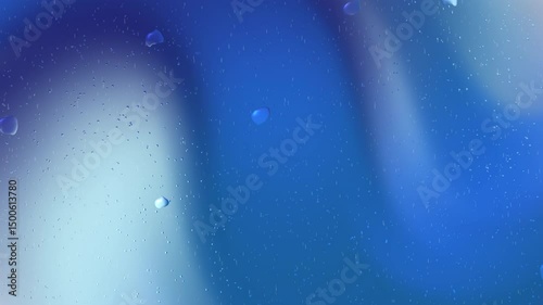 Blue and white gradient background with water drops. Ideal for naturethemed designs, environmental concepts, or refreshing summerthemed projects.