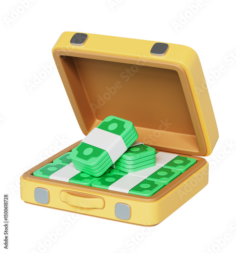 현금 지폐 돈 가방 아이콘 Cash Money Briefcase Icon