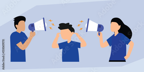 Wrong parenting with loud communication