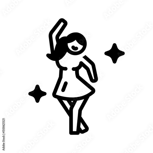 Vector solid black icon for Elegance