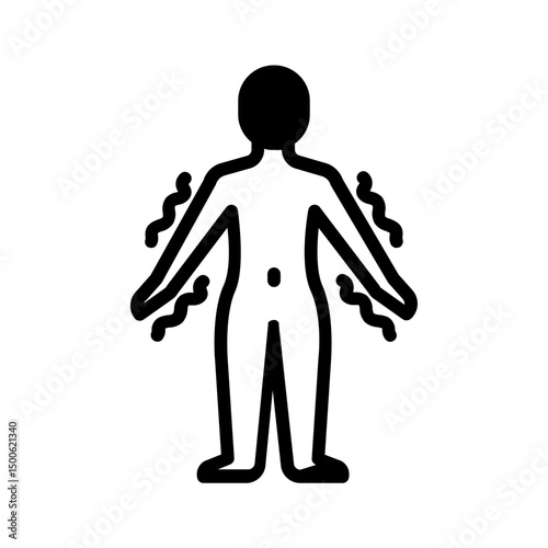 Vector solid black icon for Diplegia