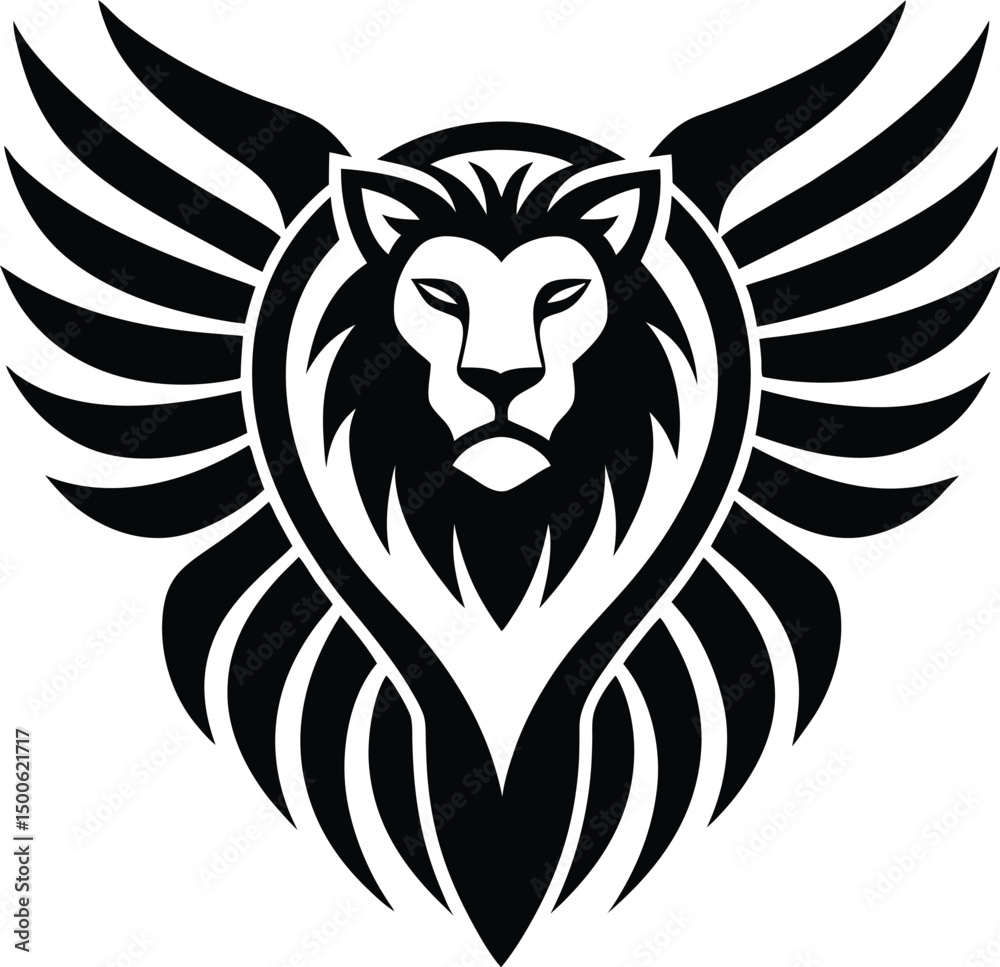 Fototapeta premium lion head tattoo
