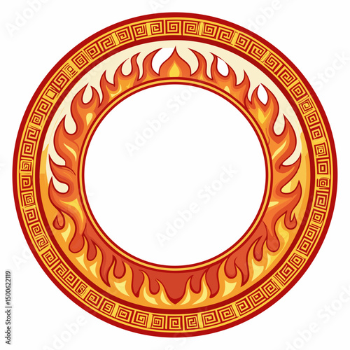 Design a bold, vector circular avatar border with a thick, prominent stroke.  Ensure clean lines and sharp corners.