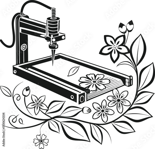 Floral Embroidery Machine