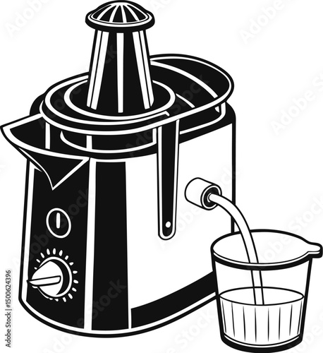 Electric Juicer with Glass