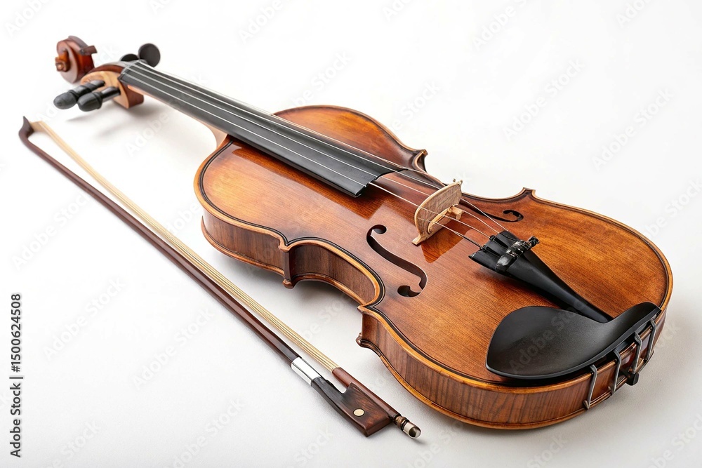 Fototapeta premium Violin isolated on white background