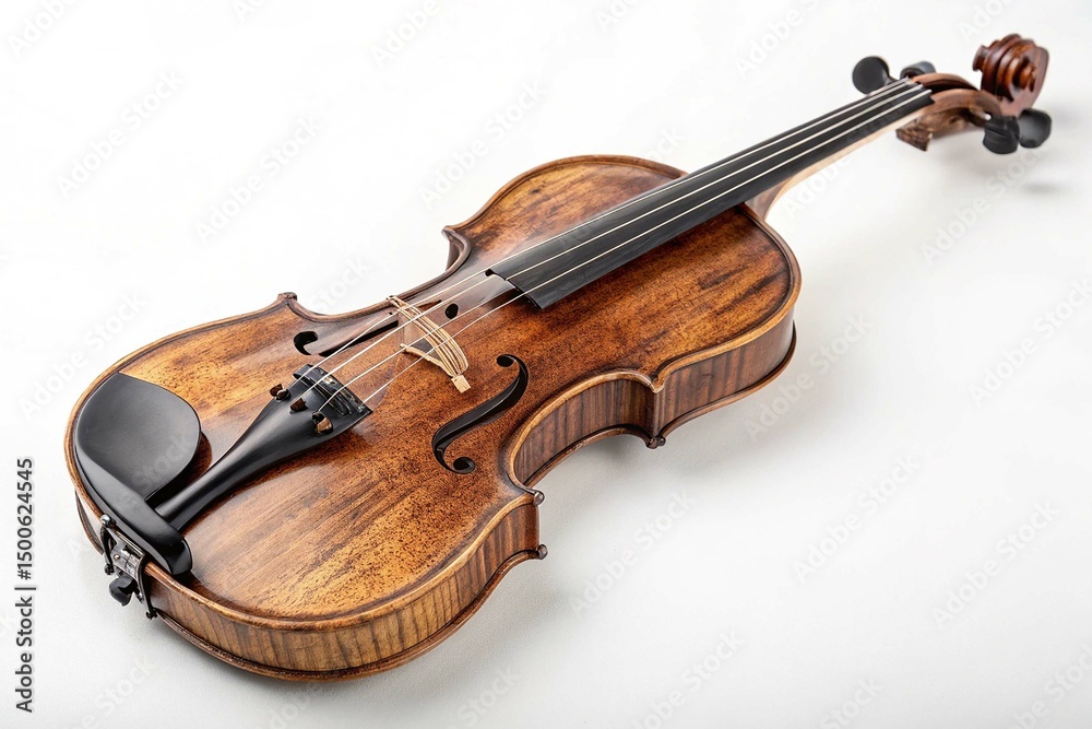 Fototapeta premium Violin isolated on white background