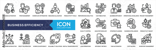 Business Efficiency Line Icon Collection