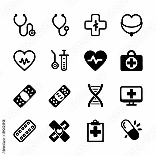 Create a bold, vector illustration of a modern healthcare service logo.  Design should be impactful and easily scalable.