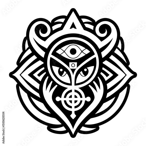A solid style icon of hidden mark symbol