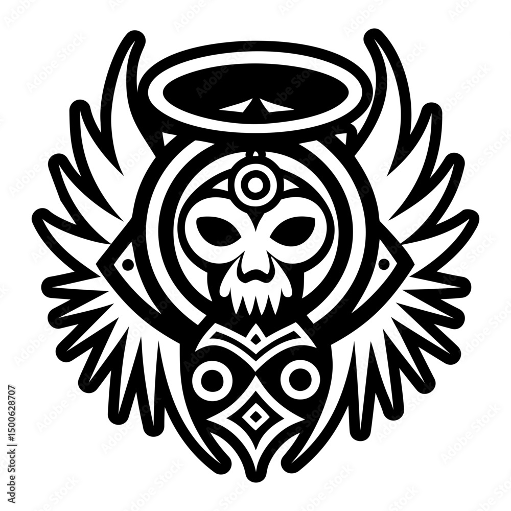 Obraz premium A glyph style icon of halo symbol