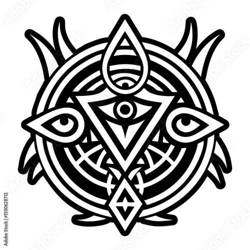 A filled style icon of divine spirit symbol