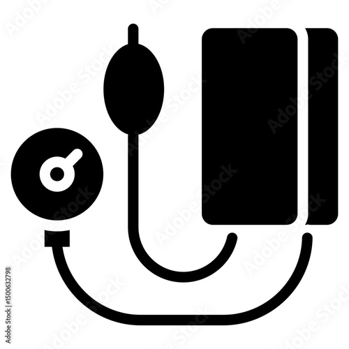 Blood Pressure Cuff  Icon Element For Design
