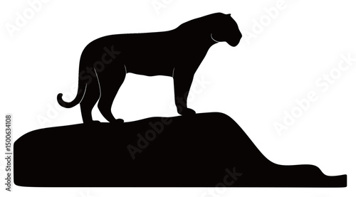 tiger silhouette. world tiger day. symbol of strength and power. vector illustration