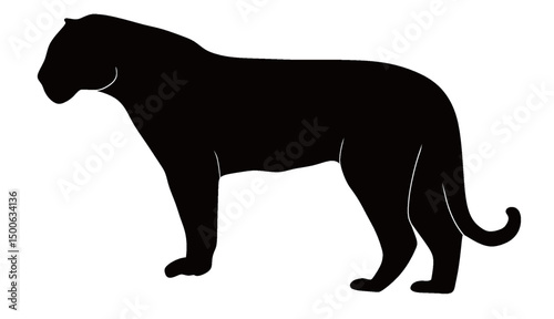 tiger silhouette. world tiger day. symbol of strength and power. vector illustration