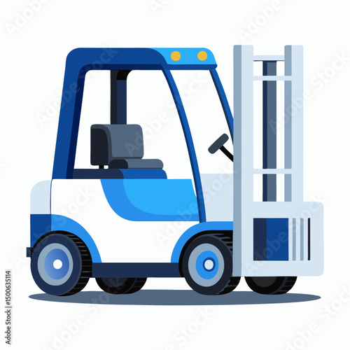 forklift truck isolated
