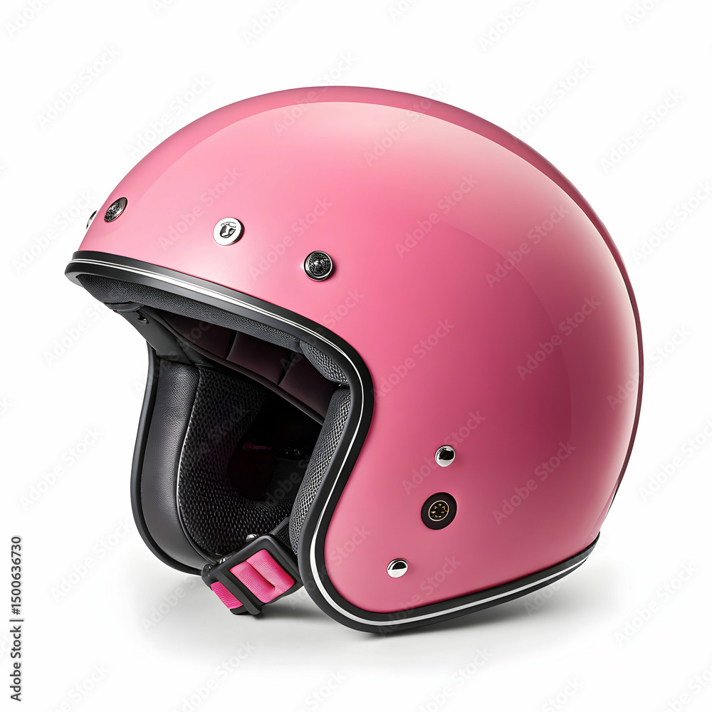 Fototapeta premium pink helmet design isolated on white background