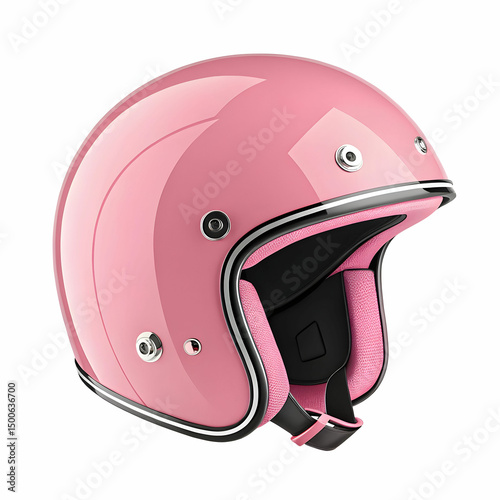pink helmet design isolated on white background