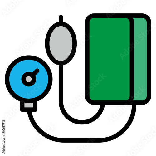Blood Pressure Cuff  Icon Element For Design