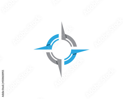 Compass logo and symbol template icon vector image