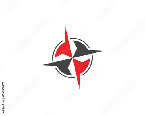 Compass logo and symbol template icon vector image
