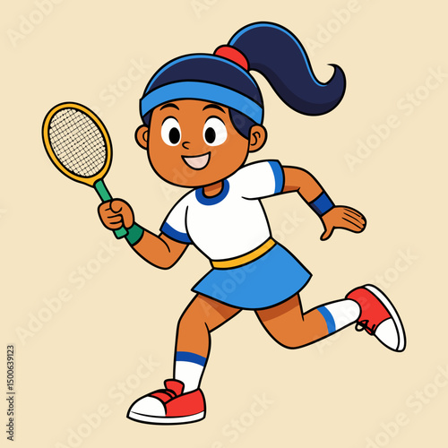 tennis player cartoon