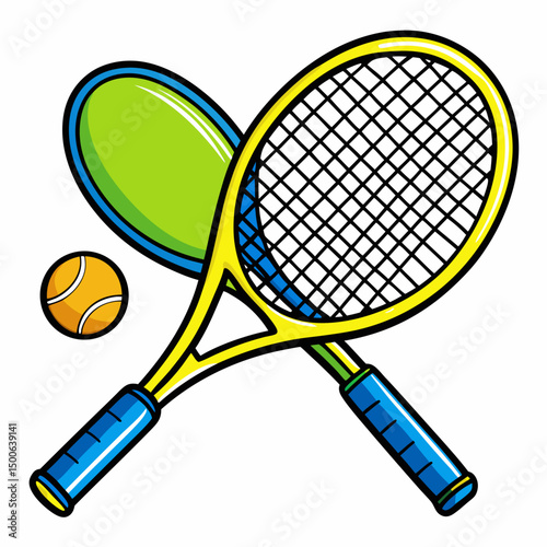 tennis racket and ball