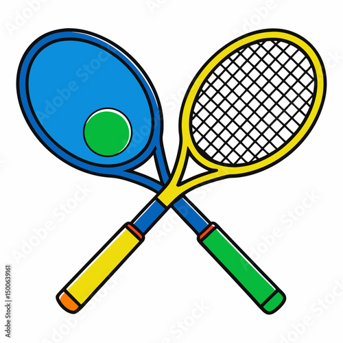tennis racket and ball