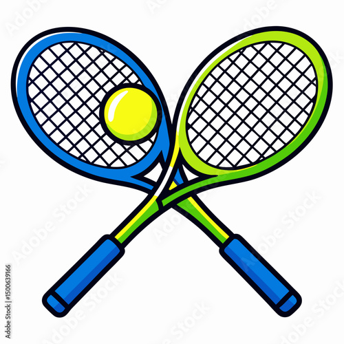 tennis racket and ball